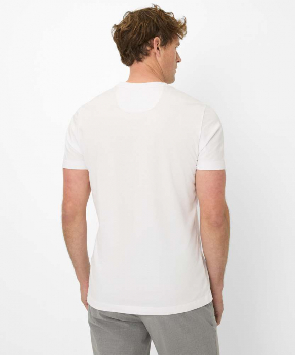 Tricou O-neck bumbac barbati BRAX TED alb [5]