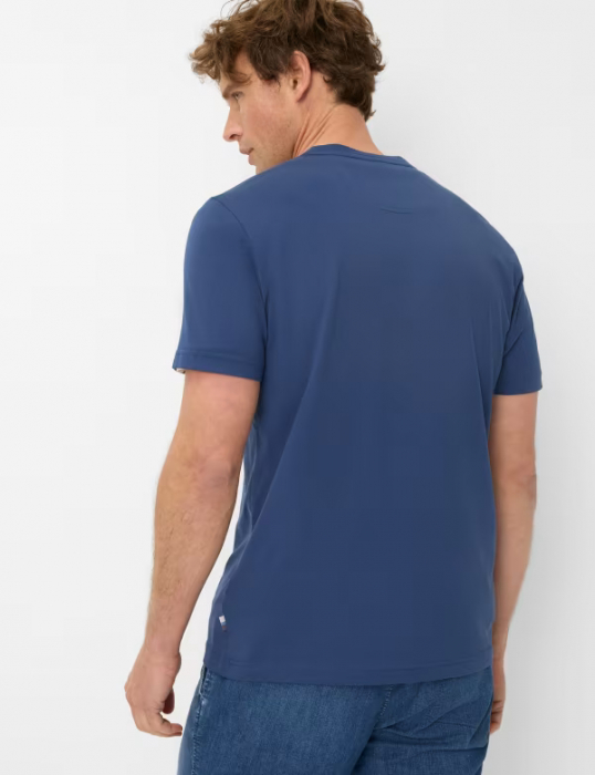 Tricou O-neck bumbac barbati BRAX TED albastru [4]