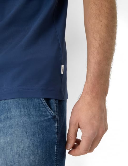 Tricou O-neck bumbac barbati BRAX TED albastru [7]