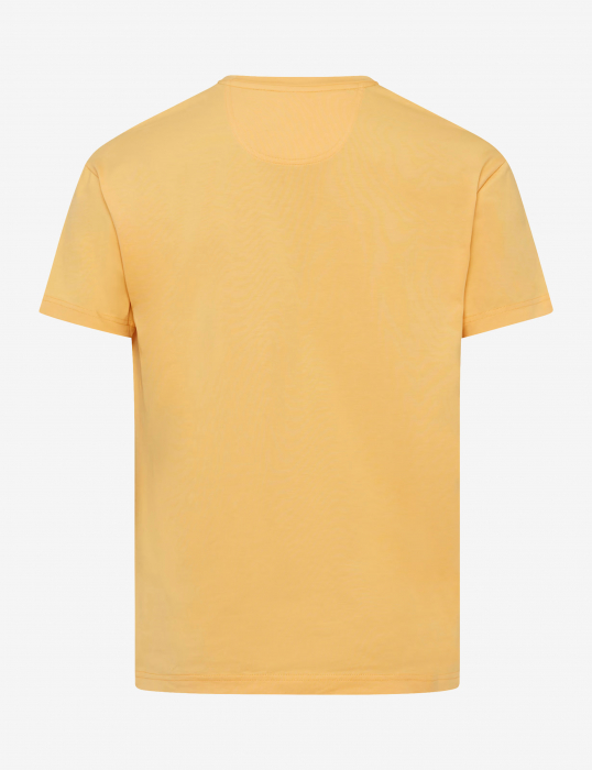 Tricou O-neck bumbac barbati BRAX TED galben [2]