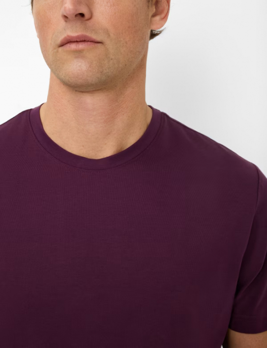 Tricou O-neck bumbac barbati BRAX TED visiniu [7]