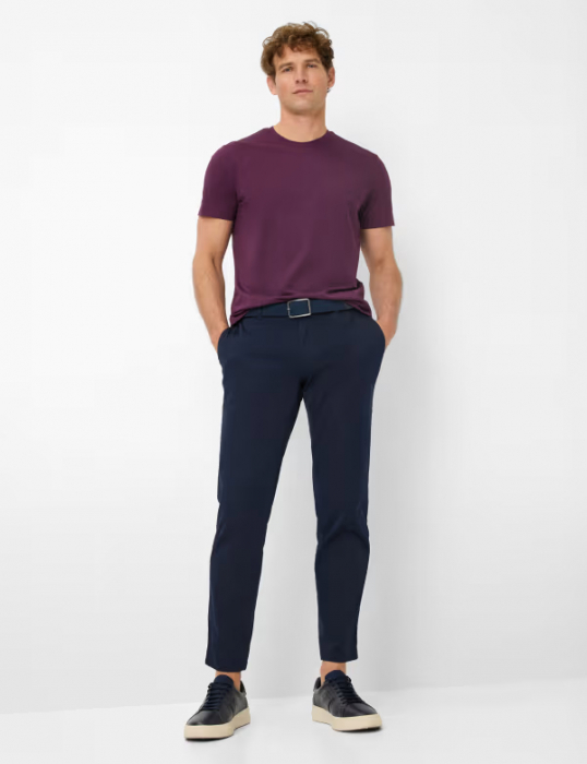 Tricou O-neck bumbac barbati BRAX TED visiniu [5]