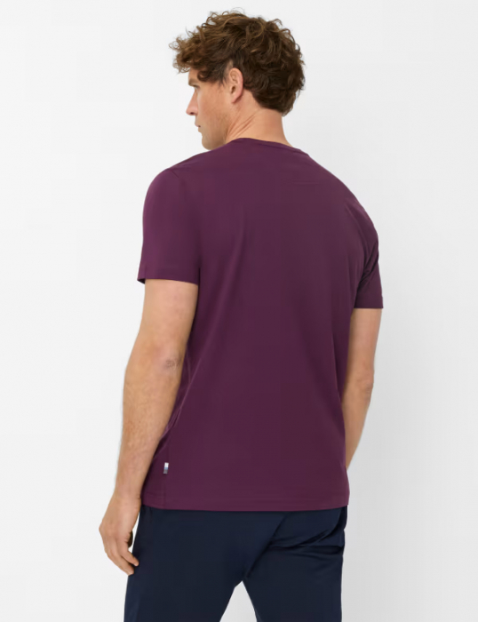 Tricou O-neck bumbac barbati BRAX TED visiniu [4]