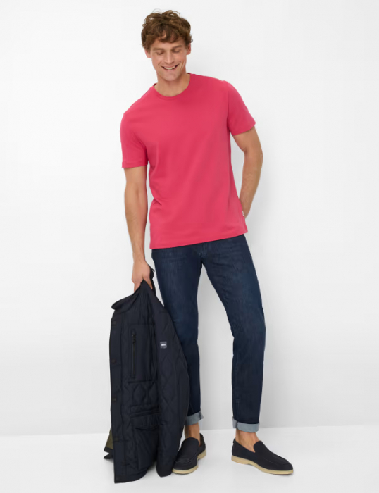 Tricou O-neck bumbac barbati BRAX TED corai [5]