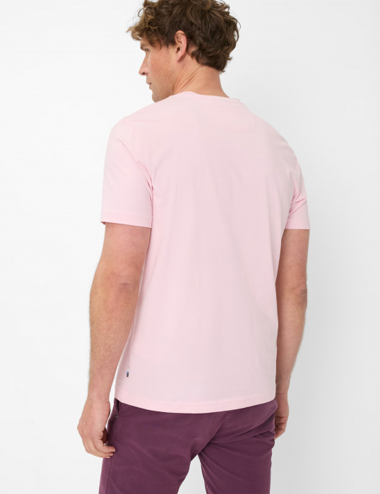 Tricou O-neck bumbac barbati BRAX TED  roz deschis [4]