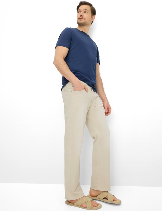 Tricou O-neck bumbac barbati BRAX TED albastru inchis [5]