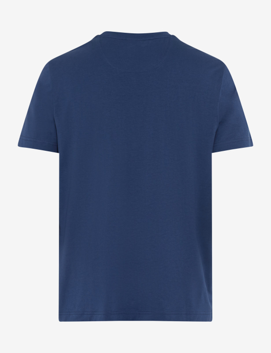 Tricou O-neck bumbac barbati BRAX TED albastru inchis [2]