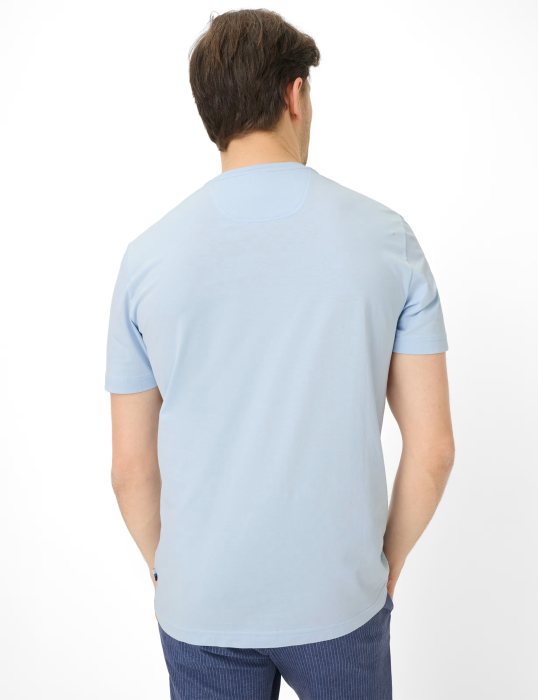 Tricou O-neck bumbac barbati BRAX TED bleu [4]