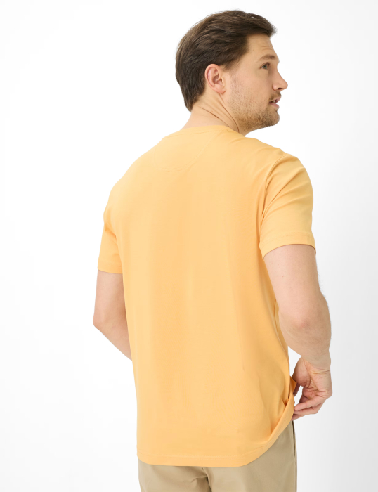 Tricou O-neck bumbac barbati BRAX TED galben [4]