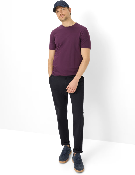 Tricou O-neck bumbac barbati BRAX TED mov [5]