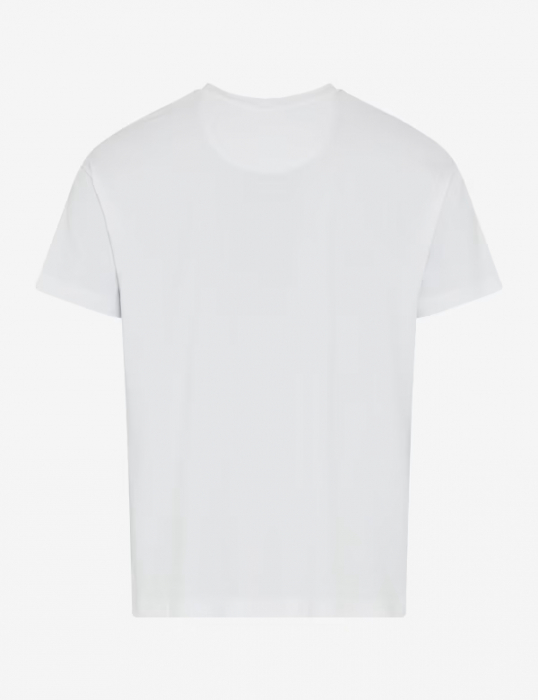 Tricou O-neck bumbac barbati BRAX TED P alb logo [2]