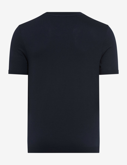 Tricou O Neck bumbac/modal barbati BRAX TREVO bleumarin [2]