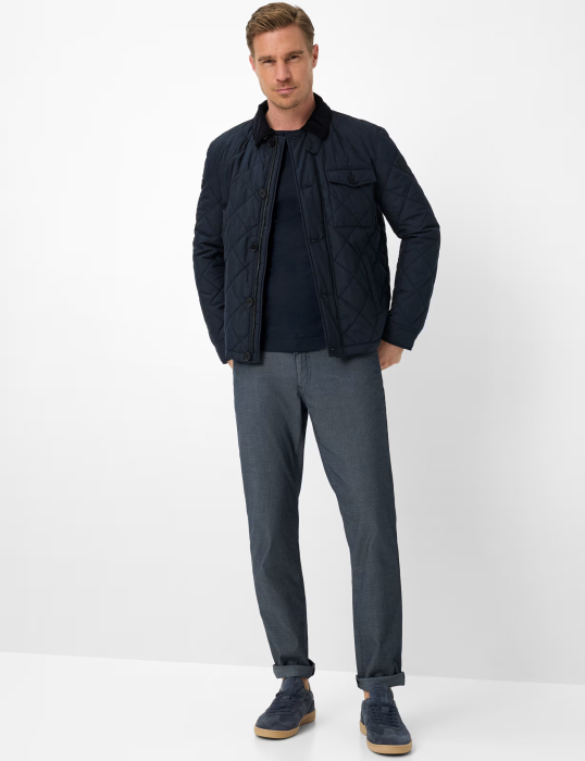 Tricou O Neck bumbac/modal barbati BRAX TREVO bleumarin [5]