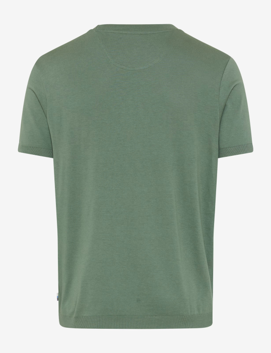 Tricou O Neck bumbac/modal barbati BRAX TREVO verde [2]