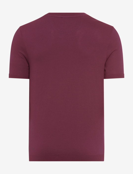 Tricou O Neck bumbac/modal barbati BRAX TREVO visiniu [2]