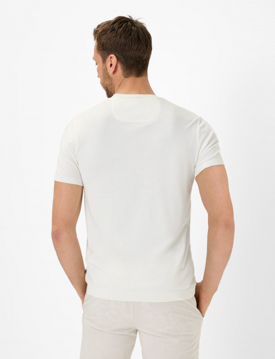Tricou O-neck bumbac/modal  barbati BRAX TREVOR crem [4]