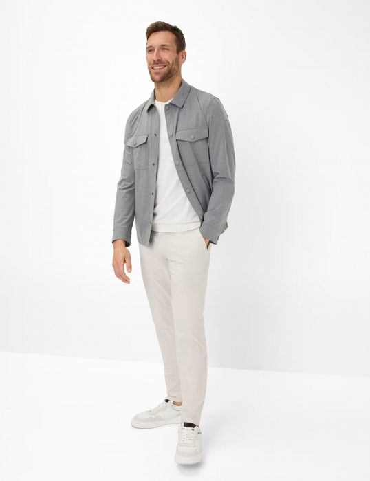 Tricou O-neck bumbac/modal  barbati BRAX TREVOR crem [5]