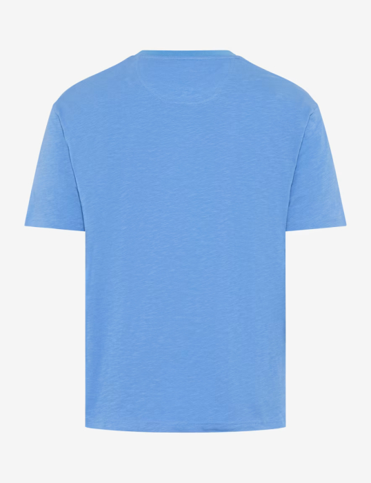 Tricou O Neck bumbac barbati BRAX TROY albastru [7]