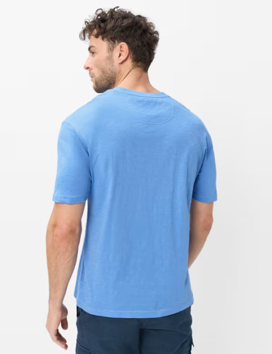 Tricou O Neck bumbac barbati BRAX TROY albastru [3]