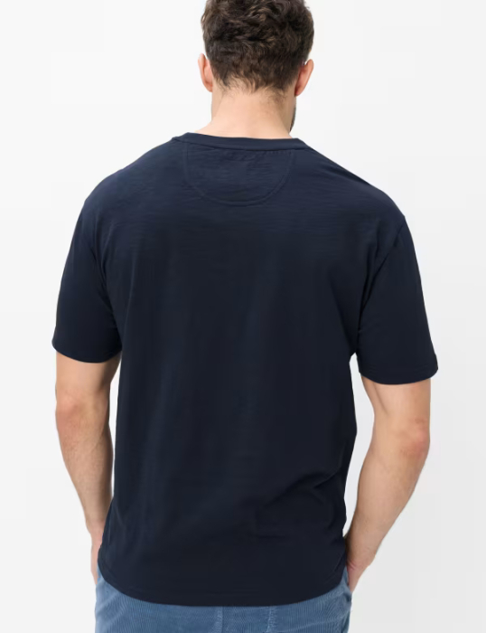 Tricou O Neck bumbac barbati BRAX TROY bleumarin [3]