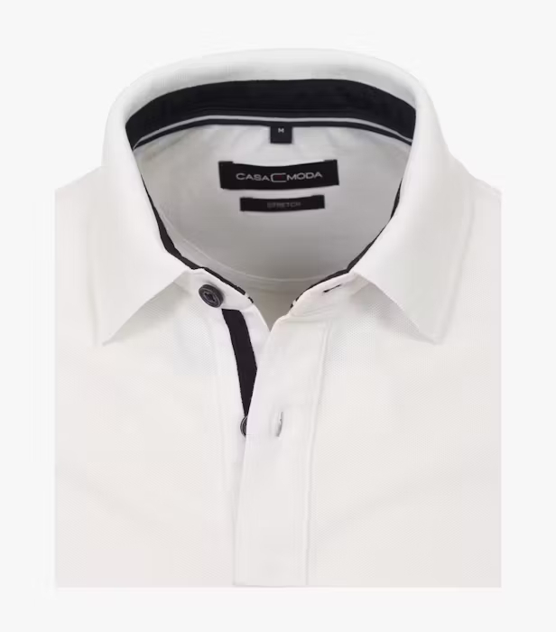 Tricou polo bumbac barbati CASA MODA 004470 alb [3]
