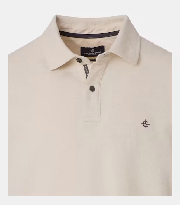 Tricou polo bumbac barbati CASA MODA 004470 bej deschis [3]