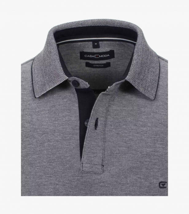Tricou polo bumbac barbati CASA MODA 004470 bleumarin pepit [4]