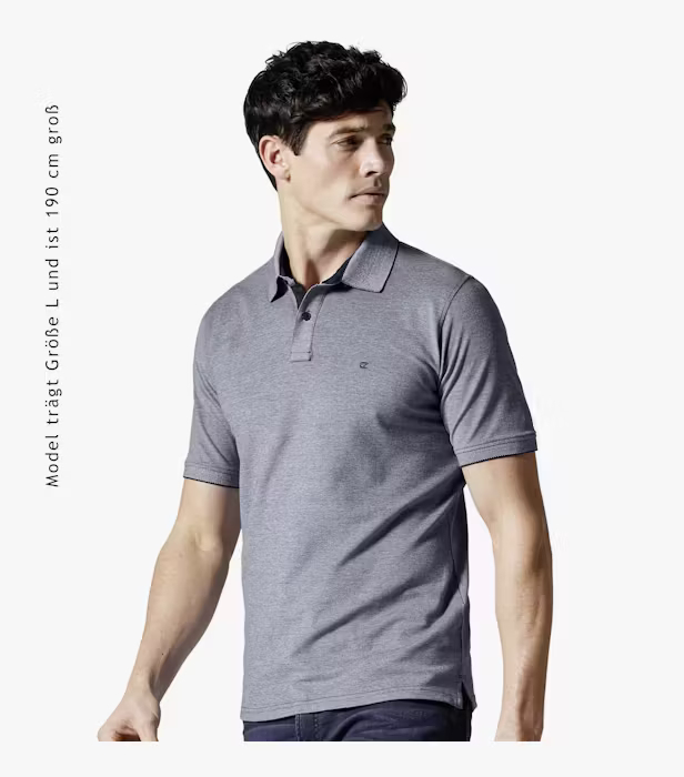 Tricou polo bumbac barbati CASA MODA 004470 bleumarin pepit [2]