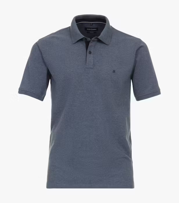 Tricou polo bumbac barbati CASA MODA 004470 albastru inchis pepit [1]
