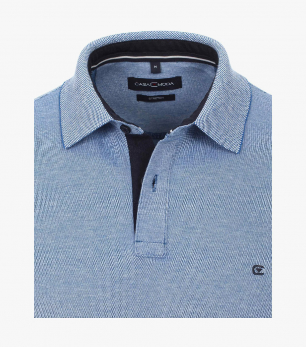 Tricou polo bumbac barbati CASA MODA 004470 bleu melanj [3]