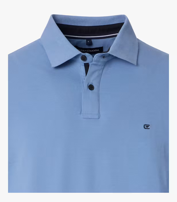 Tricou polo bumbac barbati CASA MODA 004470 albastru deschis [3]