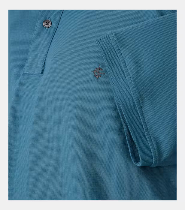 Tricou polo bumbac barbati CASA MODA 004470 turcoaz inchis [4]