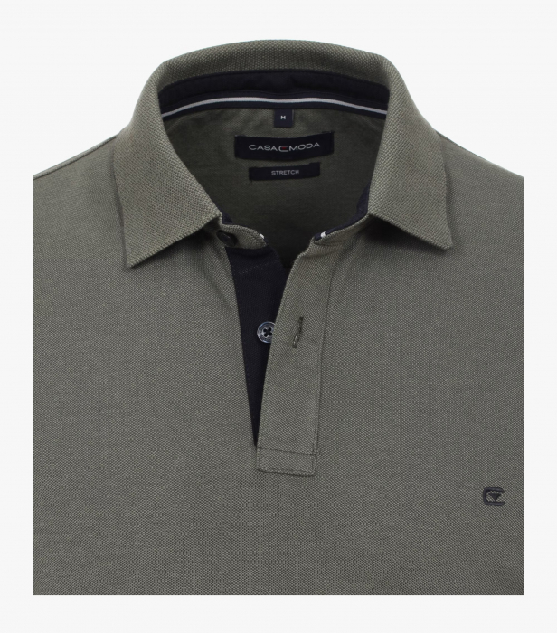 Tricou polo bumbac barbati CASA MODA 004470 oliv [3]