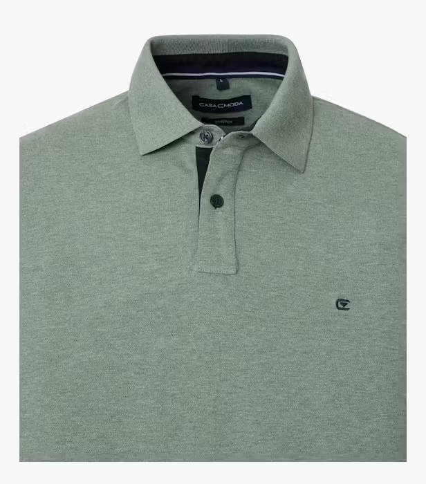 Tricou polo bumbac barbati CASA MODA 004470 verde deschis [3]