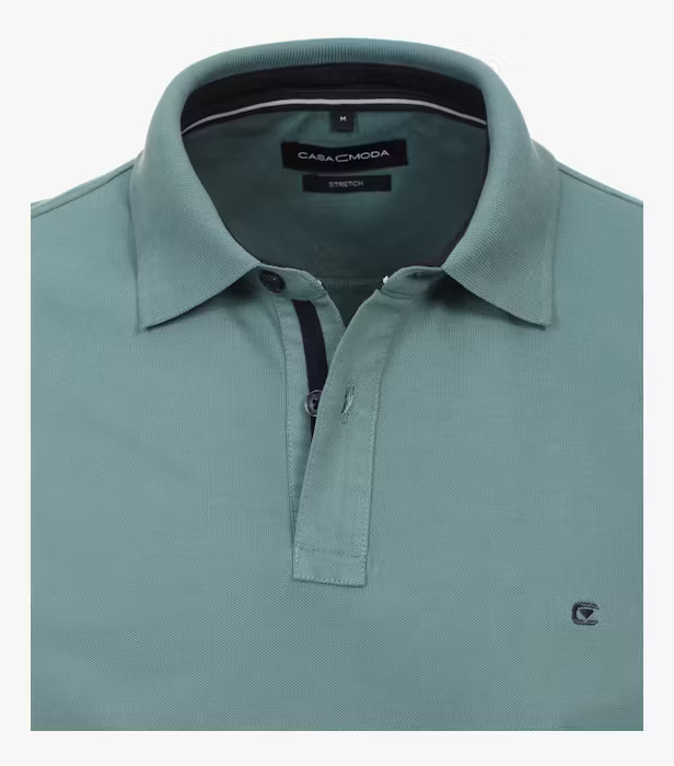 Tricou polo bumbac barbati CASA MODA 004470 turcoaz [3]