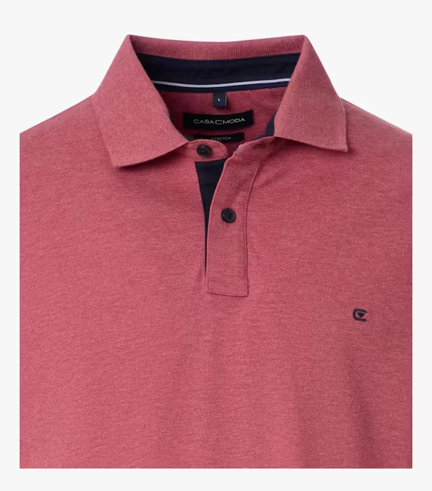 Tricou polo bumbac barbati CASA MODA 004470 roz inchis [3]