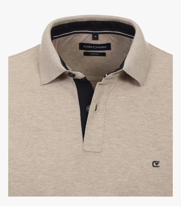 Tricou polo bumbac barbati CASA MODA 004470 bej [3]