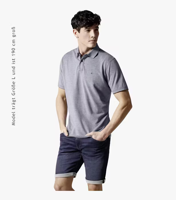 Tricou polo bumbac barbati CASA MODA 004470 gri pepit [2]