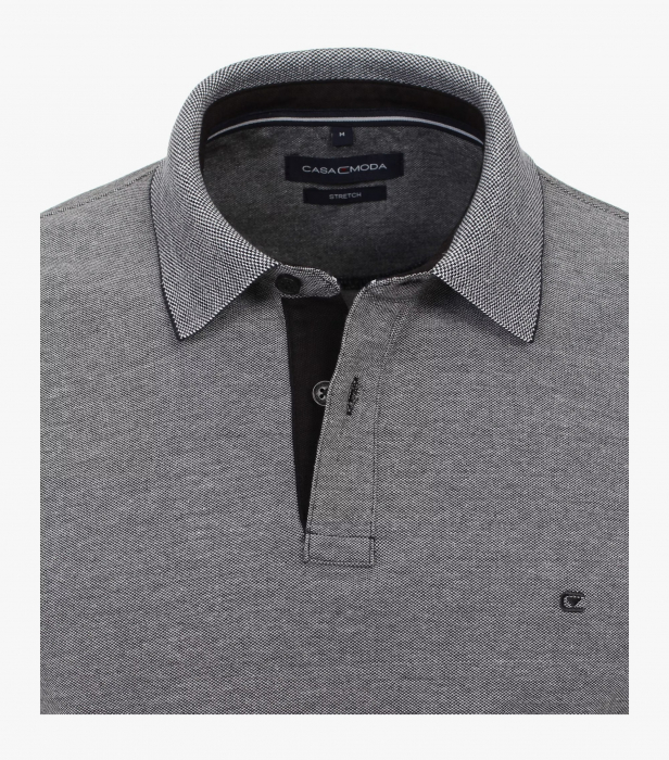 Tricou polo bumbac barbati CASA MODA 004470 gri pepit [4]