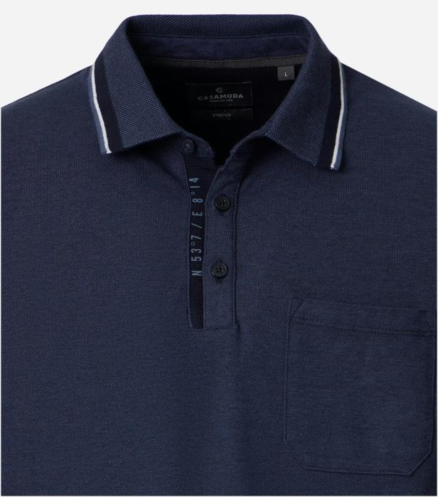 Tricou polo bumbac barbati CASA MODA bleumarin [3]
