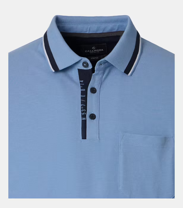 Tricou polo bumbac barbati CASA MODA albastru [3]