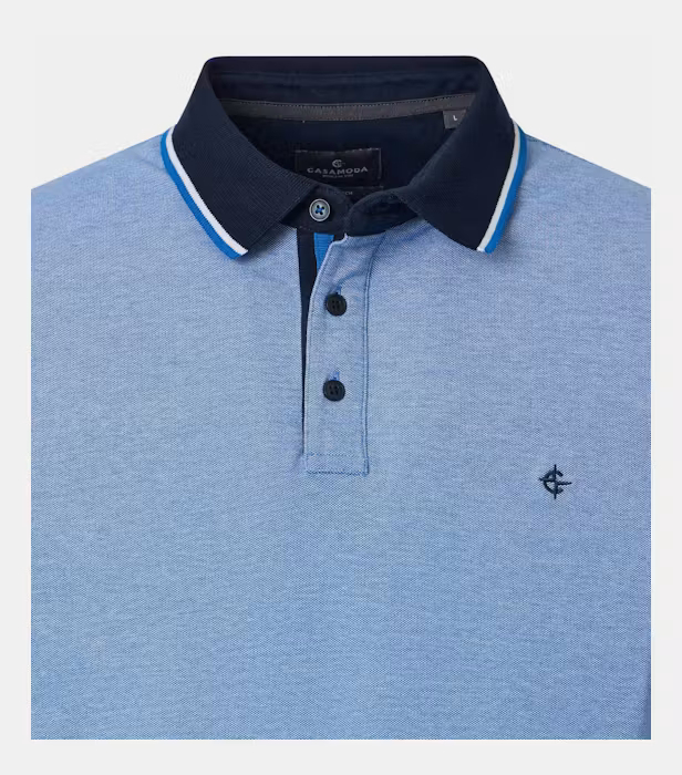 Tricou polo bumbac barbati CASA MODA albastru deschis [2]