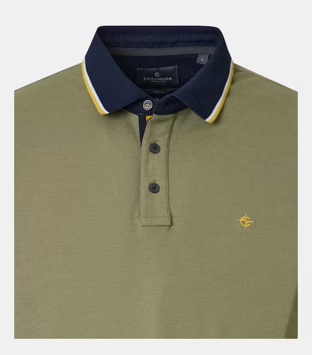 Tricou polo bumbac barbati CASA MODA kaki [3]