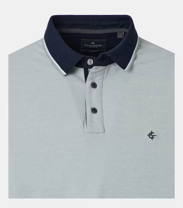 Tricou polo bumbac barbati CASA MODA turcoaz deschis [3]