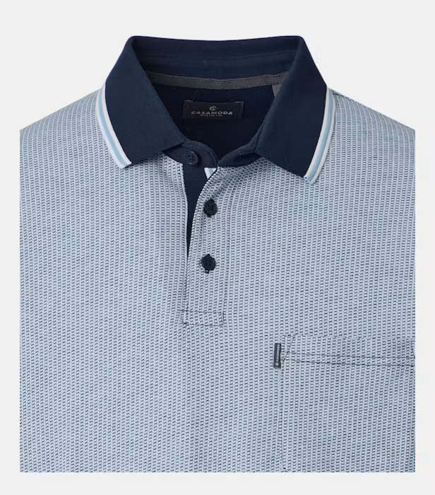 Tricou polo bumbac barbati CASA MODA bleu [3]