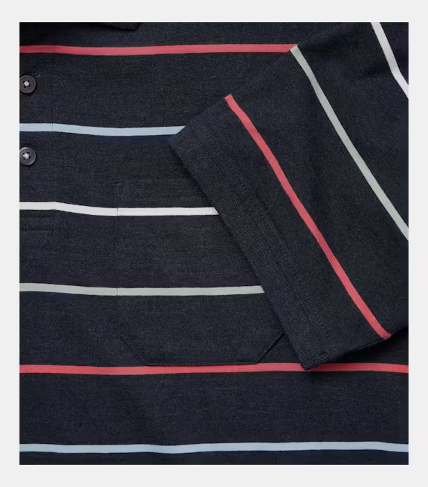 Tricou polo barbati CASA MODA bleumarin dungi [4]