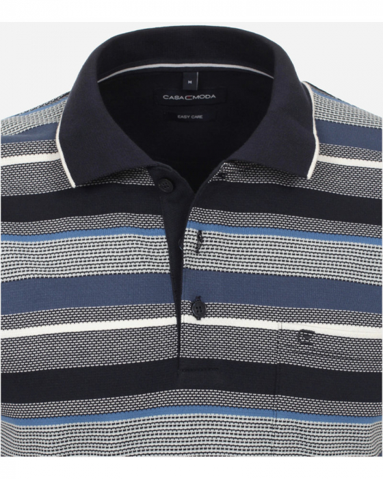 Tricou polo barbati CASA MODA albastru dungi [2]