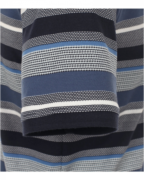 Tricou polo barbati CASA MODA albastru dungi [3]