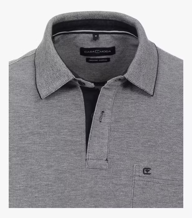Tricou polo bumbac barbati CASA MODA gri/bleumarin [3]