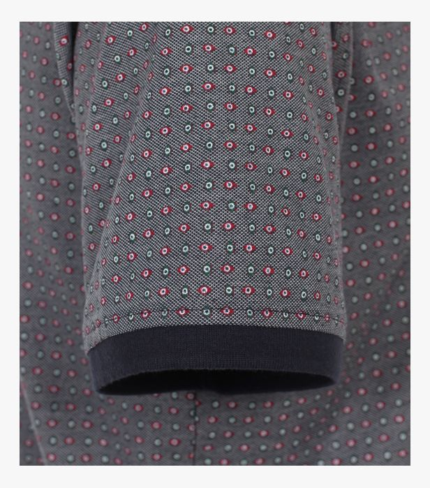 Tricou polo barbati CASA MODA albastru print cerculete visiniu [4]